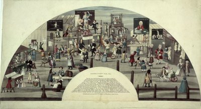 Een scène van Bartholomew Fair, 18e eeuw door Unbekannt