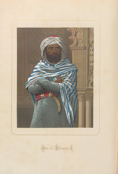 Abd al-Rahman I. Uit: Hombres y mujeres celebres de todos los tiempos door Juan Landa, 1875-1877 door Unbekannt