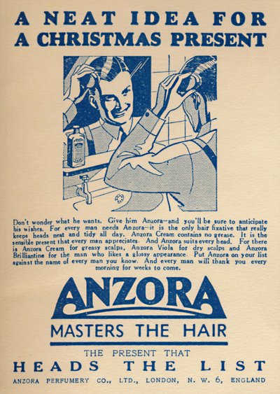 Advertentie voor Anzora haarfixatief, 1936 door Unbekannt