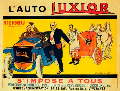 Advertentie voor Luxior auto