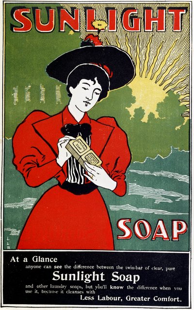 Advertentie voor Sunlight huishoudzeep, c1890 door Unbekannt