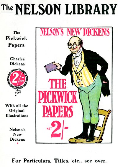 Advertentie voor The Pickwick Papers van Charles Dickens, verkocht door de Nelson Library, 1912 door Unbekannt