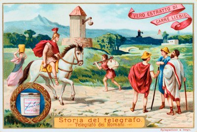 Luchttelegraaf: oude Romeinse sein torens, c1900 door Unbekannt