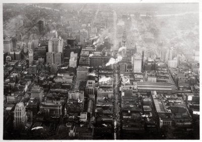 Luchtfoto van Philadelphia, Pennsylvania, VS, vanuit een Zeppelin, 1928, 1933 door Unbekannt