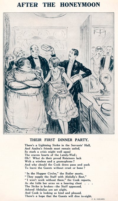 Na de huwelijksreis - Hun eerste dinerfeest door Unbekannt