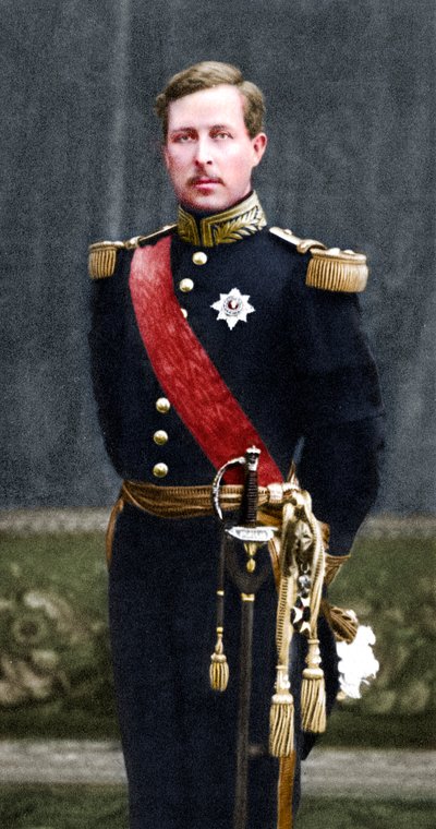 Albert I, koning der Belgen van 1909, in militair uniform, 1875-1934 door Unbekannt