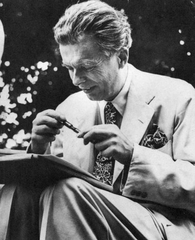 Aldous Leonard Huxley 1894-1963, Engelse essayist en romanschrijver, ca. 1950s door Unbekannt