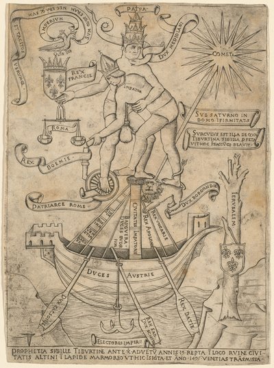 Allegorie van de keizer en de paus, ca. 1495 door Unbekannt
