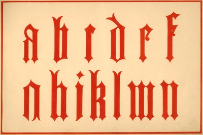 Alfabet, letters a-n, kleine letters door Unbekannt