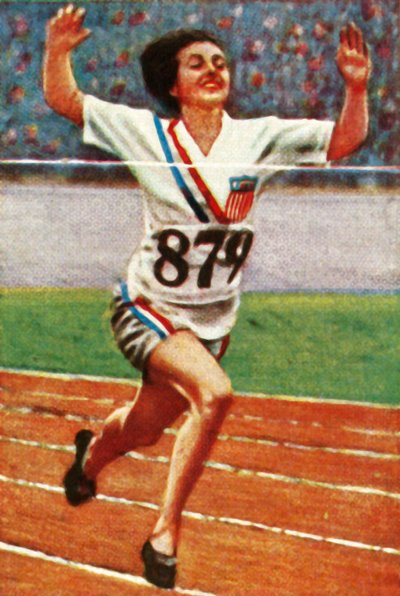 Amerikaanse atleet Betty Robinson, winnares van de 100m voor vrouwen, 1928 door Unbekannt
