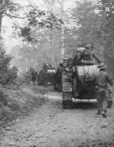 Amerikanen bereiden zich voor op de aanval op het Argonnebos, Verdun, Frankrijk, september 1918 door Unbekannt