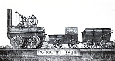 Een locomotief gebouwd door George Stephenson door Unbekannt