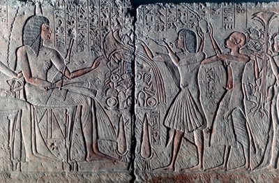 Oud-Egyptisch reliëf, ca. 1300 v.Chr. door Unbekannt