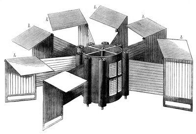 Applegaths Times verticale drukmachine, 1866 door Unbekannt