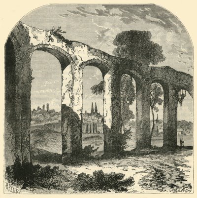 Aquaduct bij Poitiers, de oude hoofdstad van de Pictones door Unbekannt