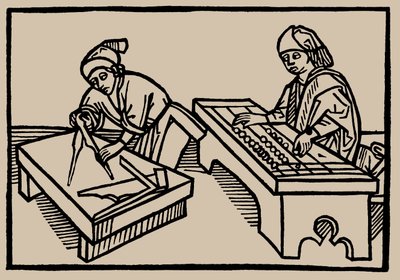 Rekenen en Meetkunde. Uit Speculum Vitae Humanae door Rodericus Zamorensis, 1479 door Unbekannt