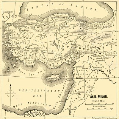 Klein-Azië - Kaart, 1890 door Unbekannt