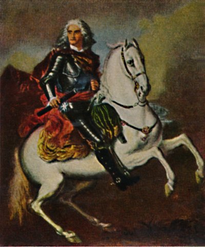 August der Starke 1670-1733 - Schilderij van Silvestre, 1934 door Unbekannt