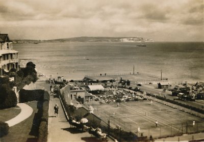Muziekkoepel en tennisbanen, Shanklin, I.W., ca. 1920 door Unbekannt