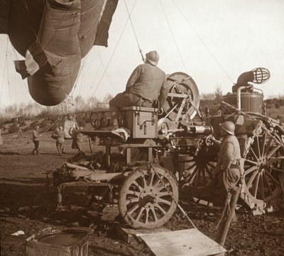 Barrageballon, Genicourt, Noord-Frankrijk, c1914-c1918 door Unbekannt