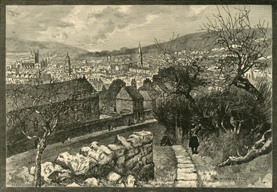 Bad, vanaf Beechen Cliff, 1898 door Unbekannt