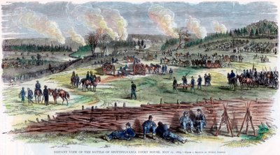 Slag bij Spotsylvania Court House, Virginia, Amerikaanse Burgeroorlog, 12 mei 1864 door Unbekannt