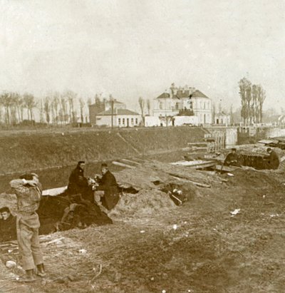 Belgische uitkijkpost, IJzer, Vlaanderen, België, ca. 1914-ca. 1918 door Unbekannt