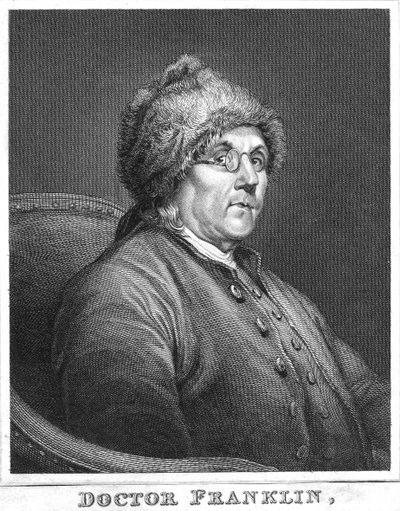 Benjamin Franklin, Amerikaanse wetenschapper, uitvinder en staatsman, laat 18e eeuw door Unbekannt