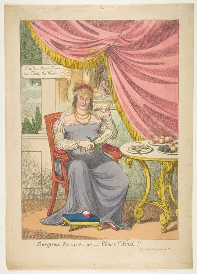 Bergami-peren, of keuzevruchten, oktober 1820 door Unbekannt