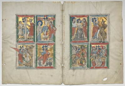 Bifolio met scènes uit het leven van Christus, 1230-1240 door Unbekannt