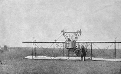 Biplane neergestort in een veld, Eerste Wereldoorlog, Frankrijk, 1915 door Unbekannt