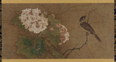 Vogel en bloemen, Muromachi-periode, 15e-16e eeuw door Unbekannt