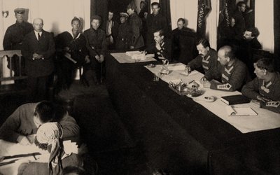 Boris Savinkov in het Militaire Collegium van het Opperste Tribunaal van de Sovjet-Unie door Unbekannt