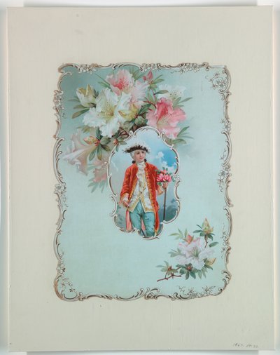 Jongen met boeket rozen, 1880–1910 door Unbekannt