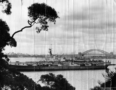 Brits vliegdekschip HMS Venerable, Sydney, Australië, ca. 1946 door Unbekannt