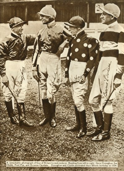 Britse jockeys, 1934, 1935 door Unbekannt