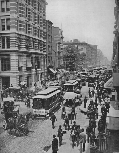 Broadway, New York, 19e eeuw door Unbekannt