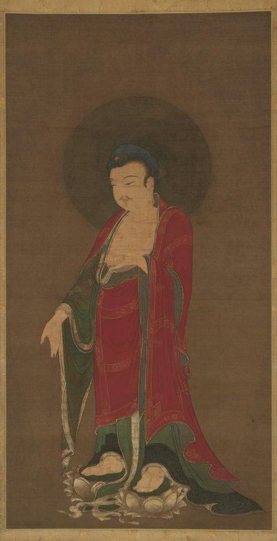 Boeddha Amitabha daalt neer uit zijn zuivere land door Unbekannt