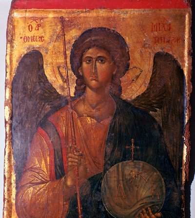 Byzantijns icoon van de Aartsengel Michaël, 14e eeuw door Unbekannt