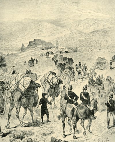 Kamp van generaal Roberts bij Thal aan de Kuram-rivier, 1901 door Unbekannt