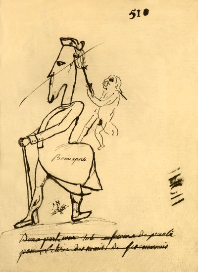 Karikatuur van Napoleon, 1779, 1921 door Unbekannt