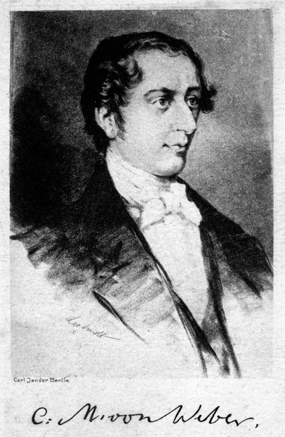 Carl Maria von Weber 1786-1826, Duitse componist, 20e eeuw door Unbekannt