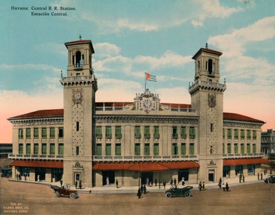 Centraal Station, Havana, Cuba, ca. 1920 door Unbekannt