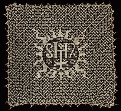 Kelkdoek met monogram van Christus, 1500s door Unbekannt