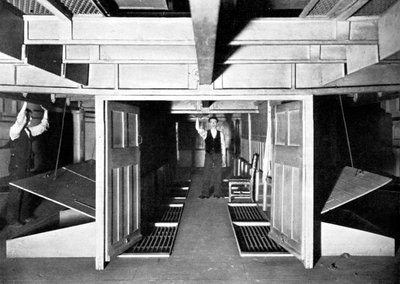 Kamers voor de toevoer van verse lucht onder het Lagerhuis, Westminster, Londen, ca. 1905 door Unbekannt