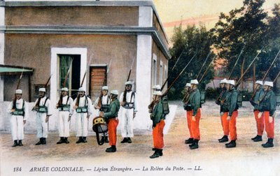 Wisseling van de wacht, Franse Vreemdelingenlegioen, ca. 1910 door Unbekannt