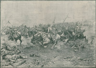 Aanval van de Twaalfde Huzaren bij de Slag bij Marengo, 1800, 1896 door Unbekannt