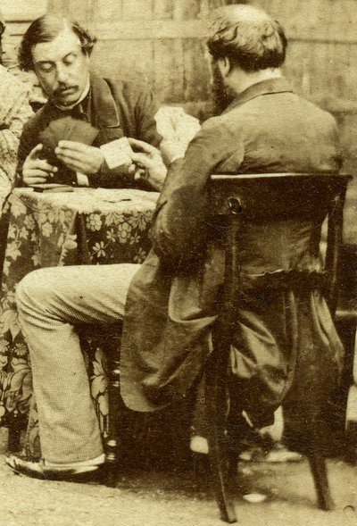 Schaken en Kaarten, c1850s door Unbekannt