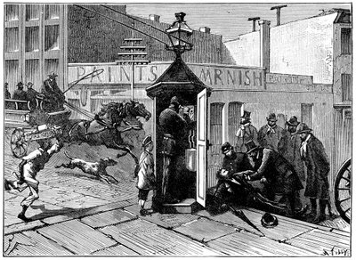 Chicago politie telefooncel, 1886 door Unbekannt