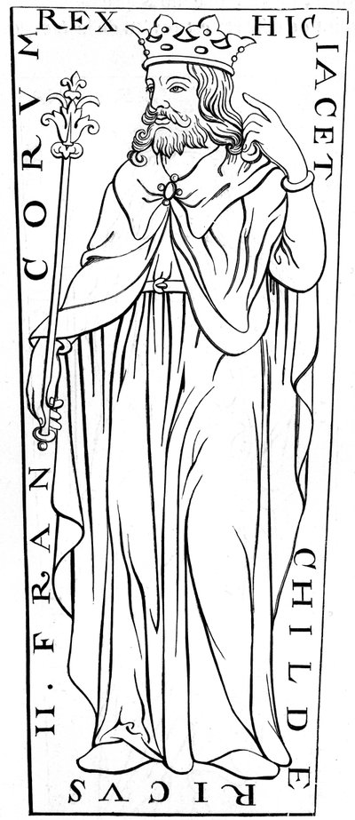 Childerik II c653-675, 12e eeuw 1849 door Unbekannt